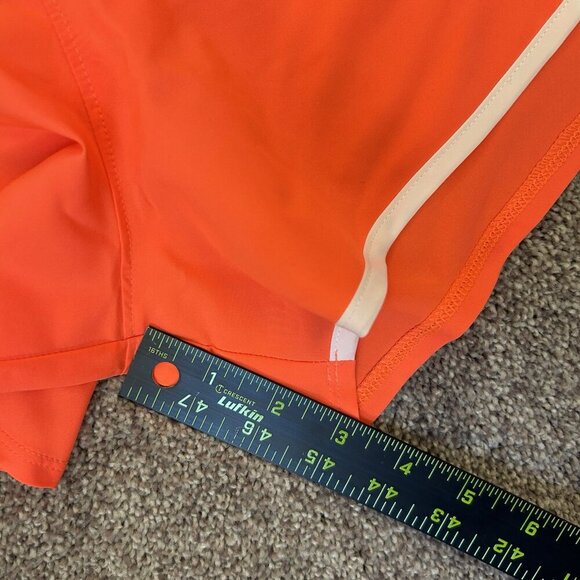 Under Armour Women's Fly By 2.0 Shorts Size XS Orange White 3 in Drawstring NWT - Picture 12 of 16